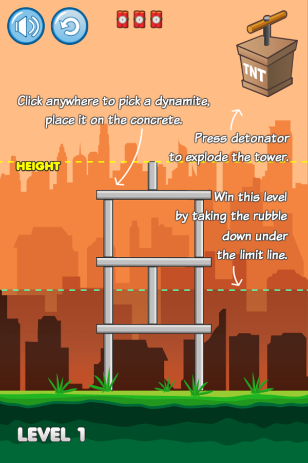 Tower Boom Game How To Play Screenshot.