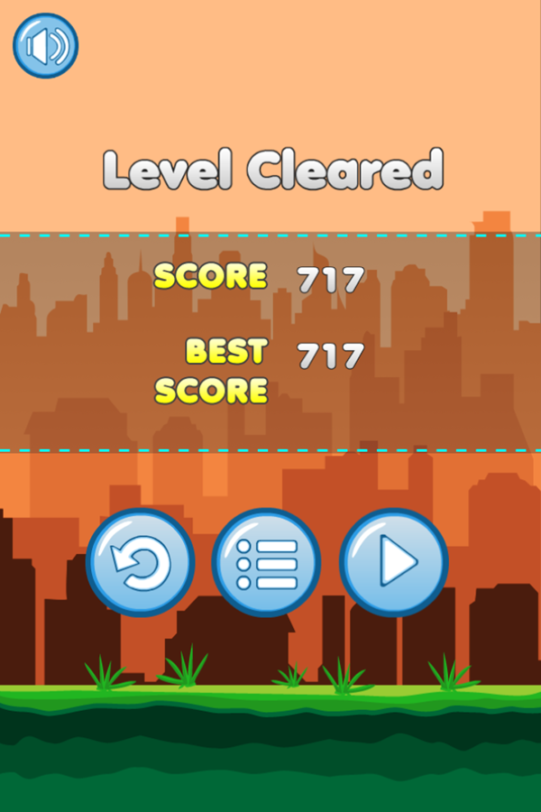 Tower Boom Game Level Complete Screenshot.