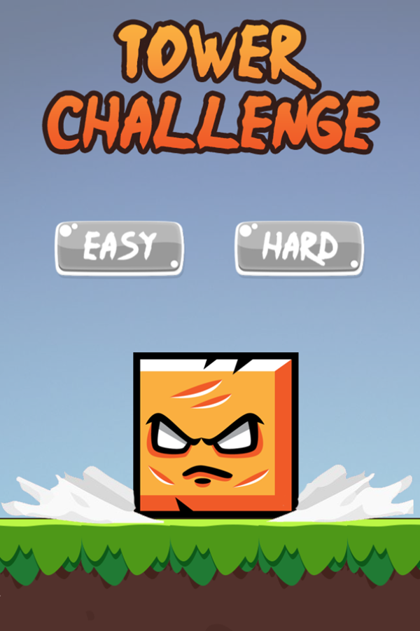 Tower Challenge Game Welcome Screen Screenshot.