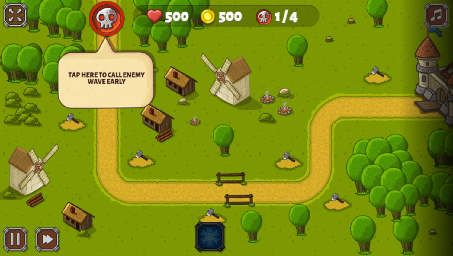 Tower Defense Game How To Play Screenshot.