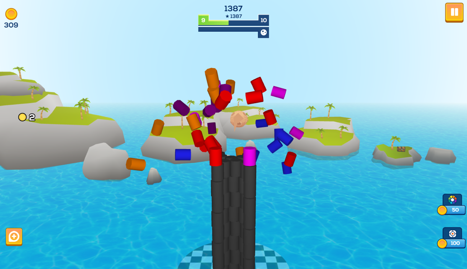 Tower of Colors Island Edition Game Progress Screenshot.