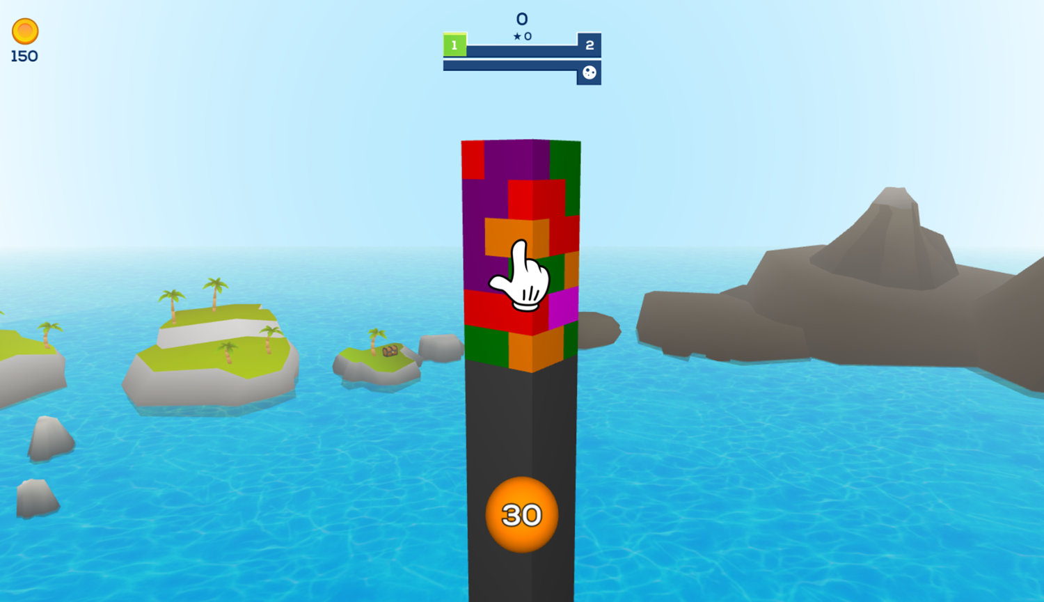 Tower of Colors Island Edition Game How To Play Screenshot.