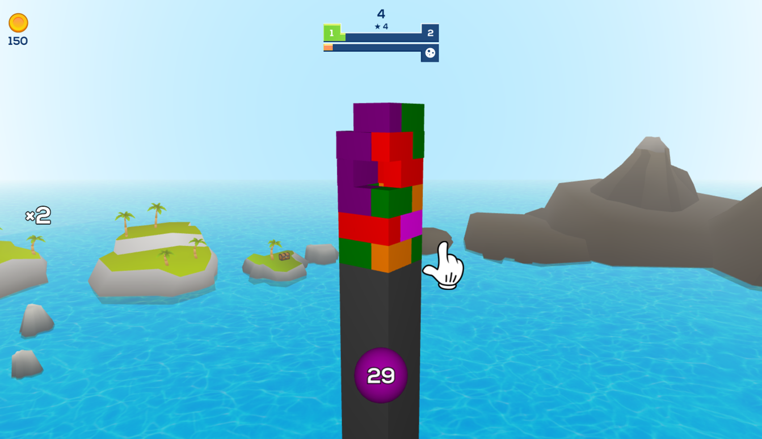 Tower of Colors Island Edition Game Instructions Screenshot.