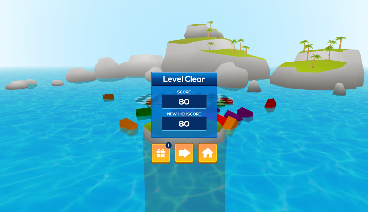 Tower of Colors Island Edition Game Level Clear Screenshot.