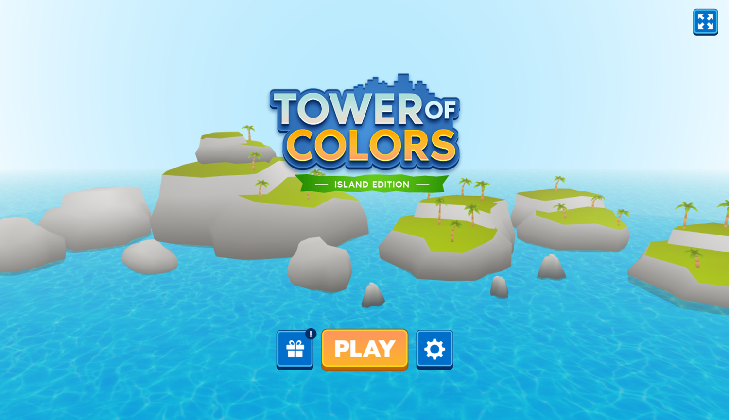 Tower of Colors Island Edition Game Welcome Screen Screenshot.