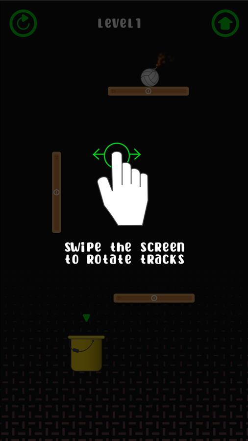 Track Control Game Instructions Screen Screenshot.