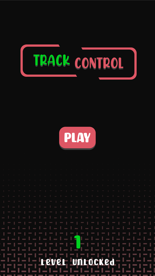 Track Control Game Welcome Screen Screenshot.