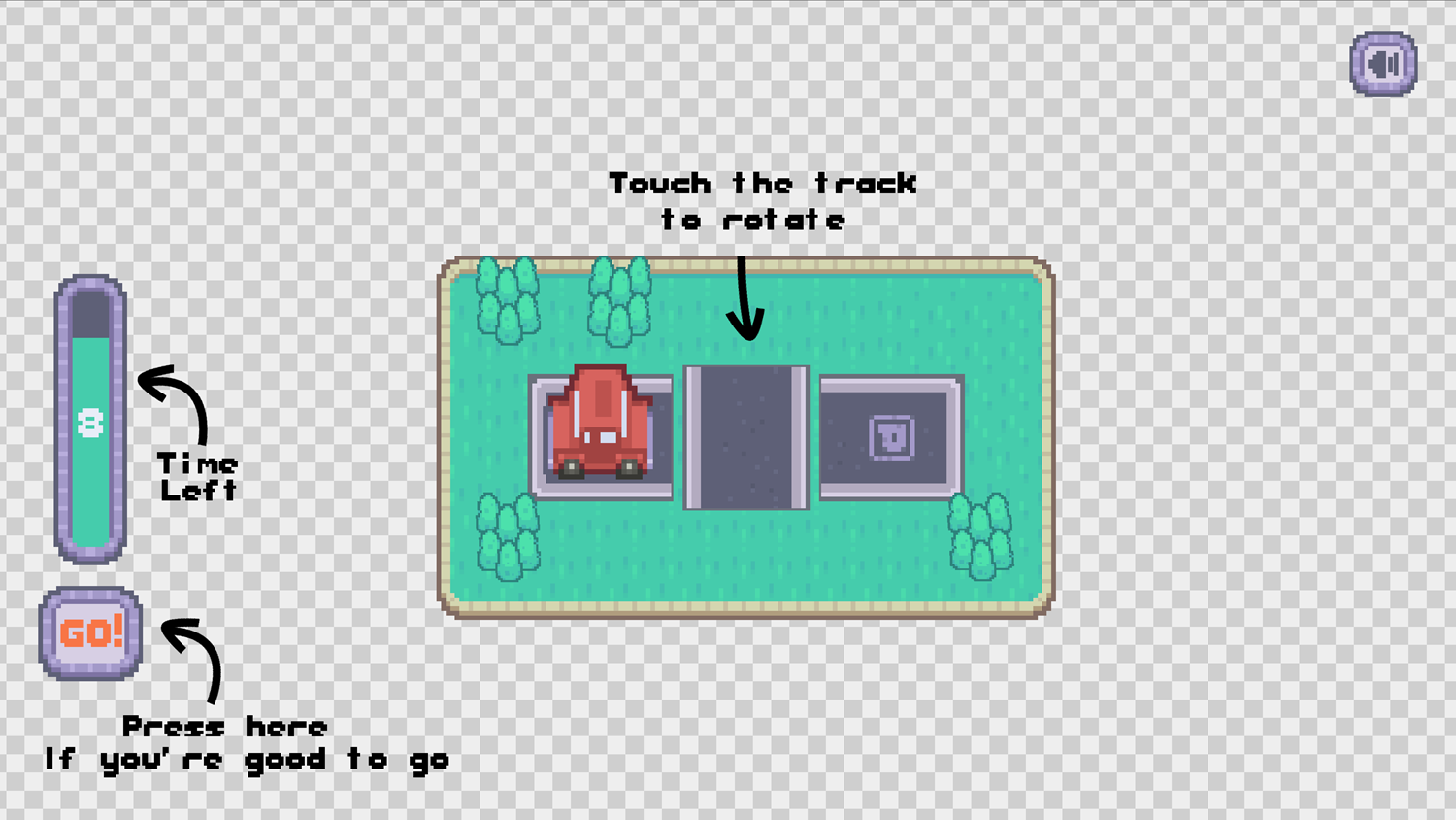 Track Rotate Game Tutorial Screen Screenshot.