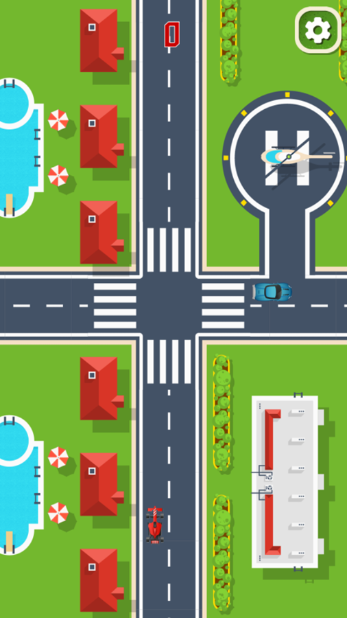 Traffic Car Game Start Screenshot.