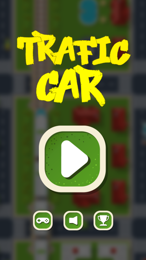 Traffic Car Game Welcome Screen Screenshot.