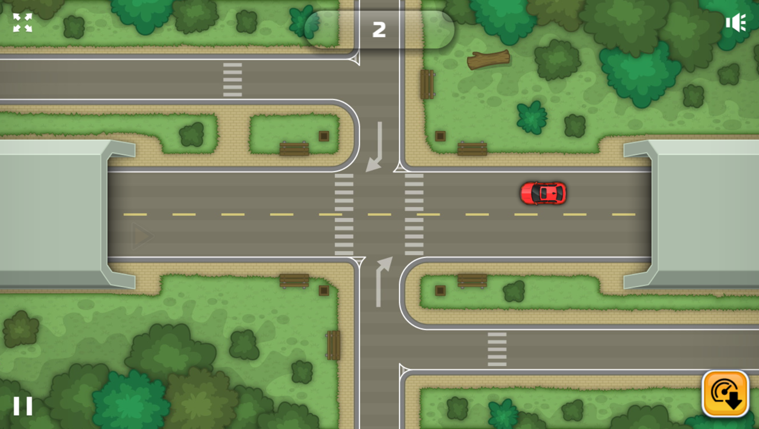 Traffic Control Game Start Screenshot.