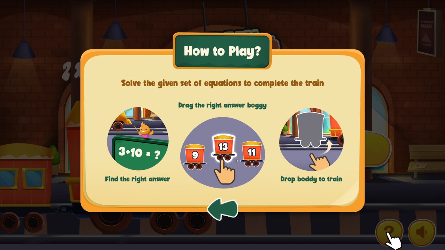 Train Builder Game How To Play Screenshot.