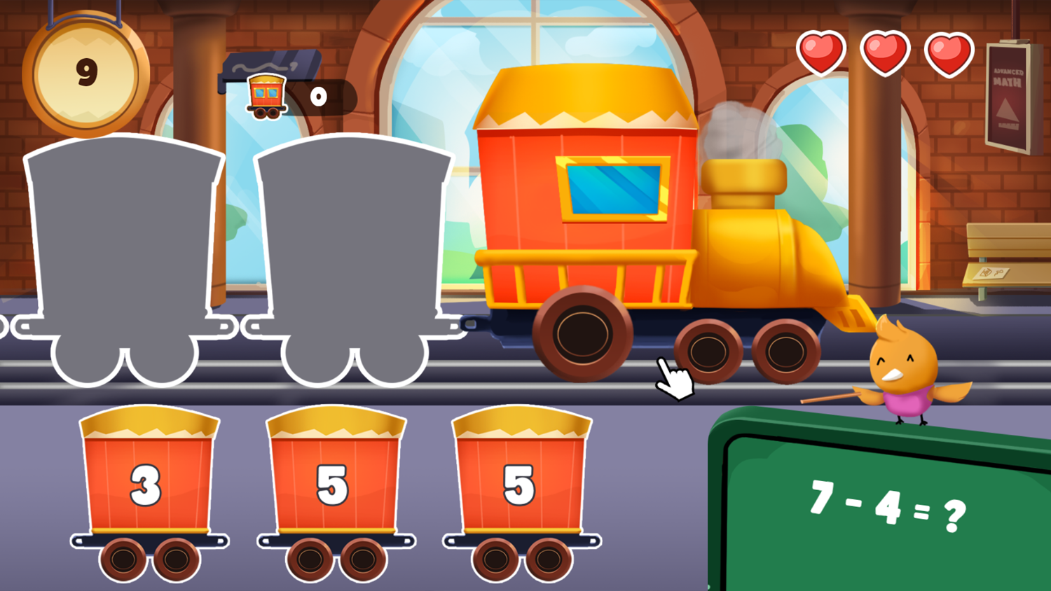 Train Builder Game Level Start Screenshot.