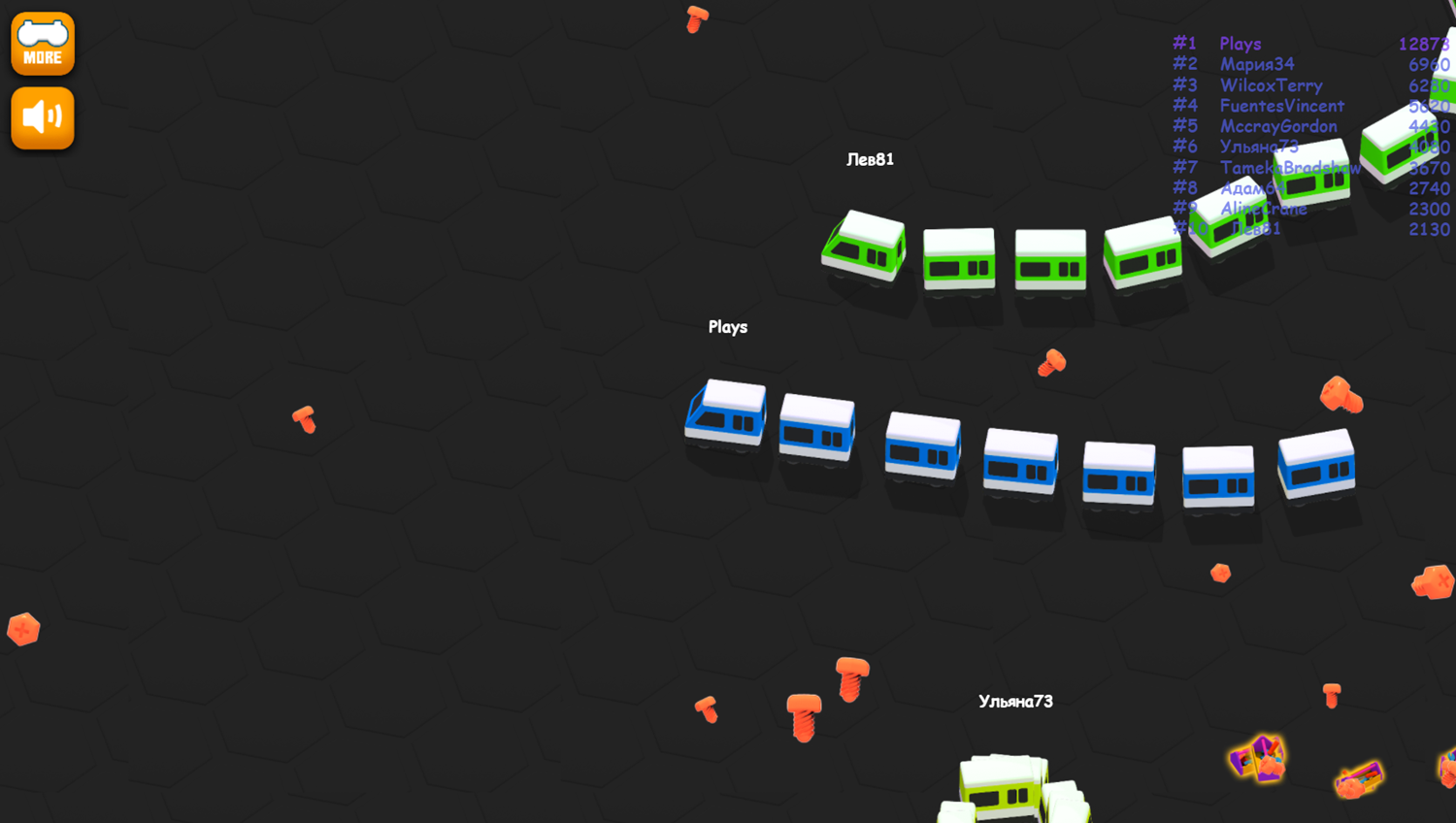 Trains.io 3D Game Play Screenshot.