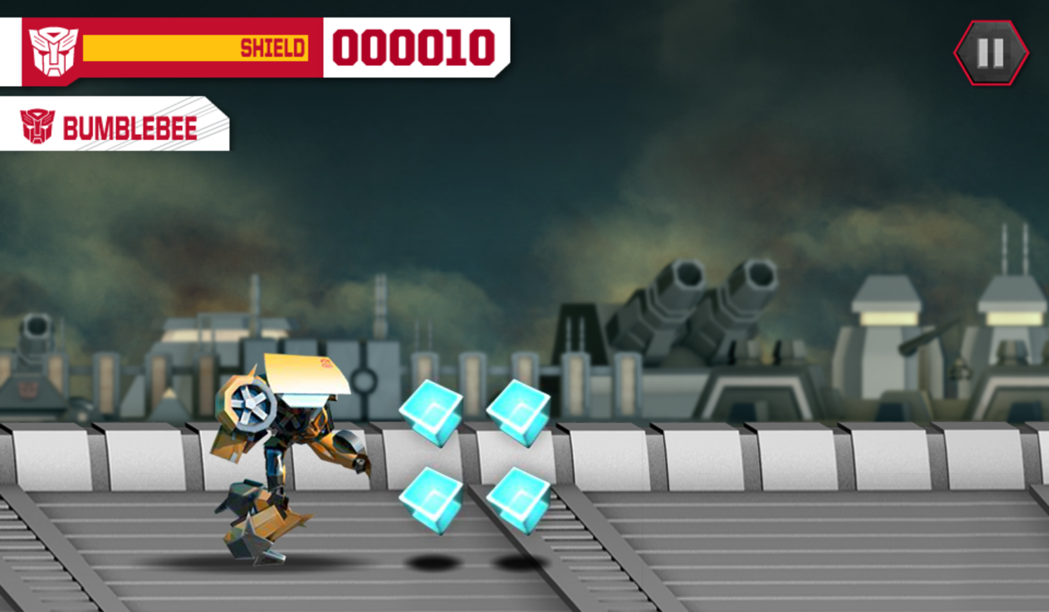 Transformers Energon Rally Game Start Screenshot.