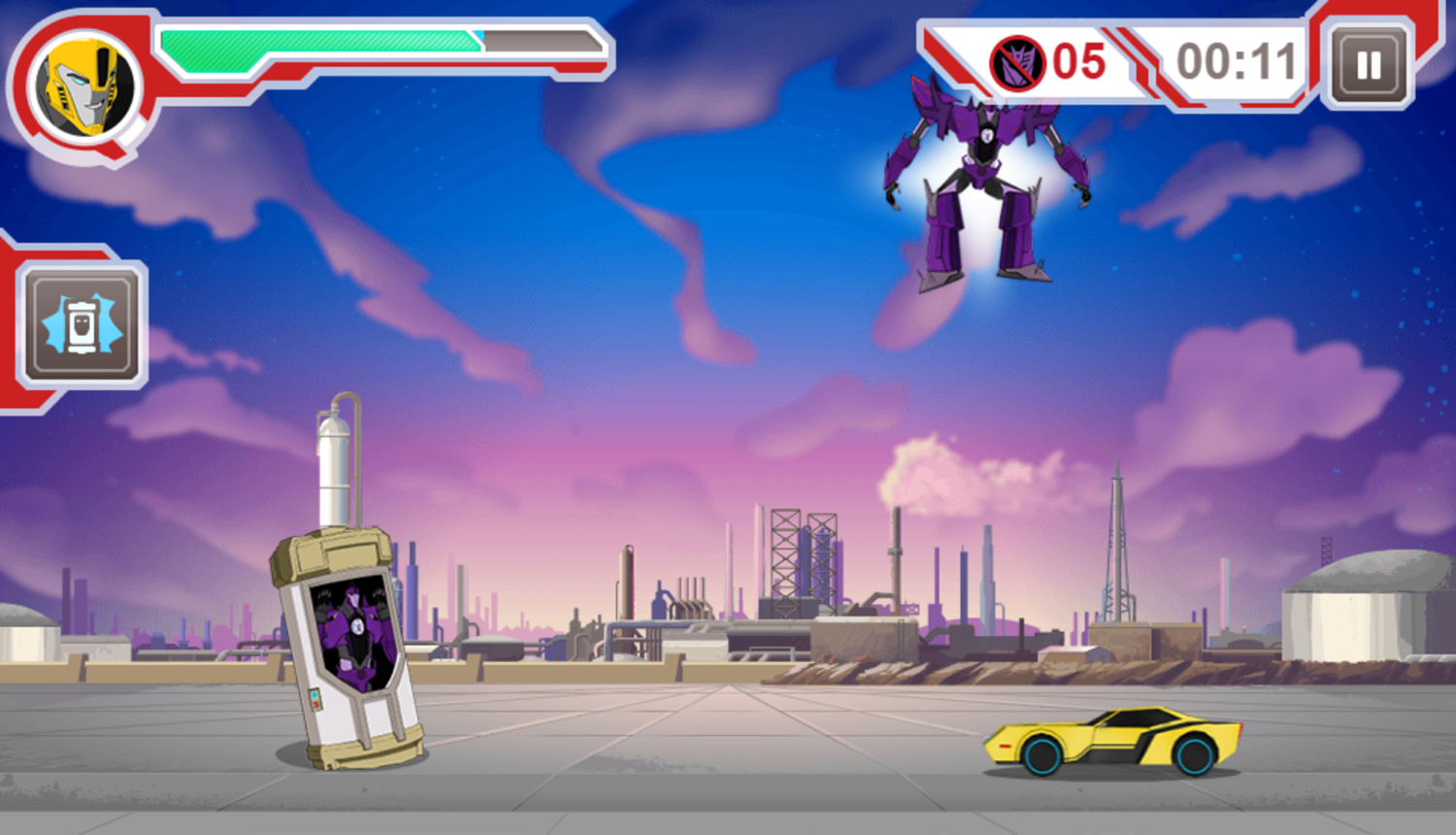 Transformers Protect Crown City Game Play Screenshot.