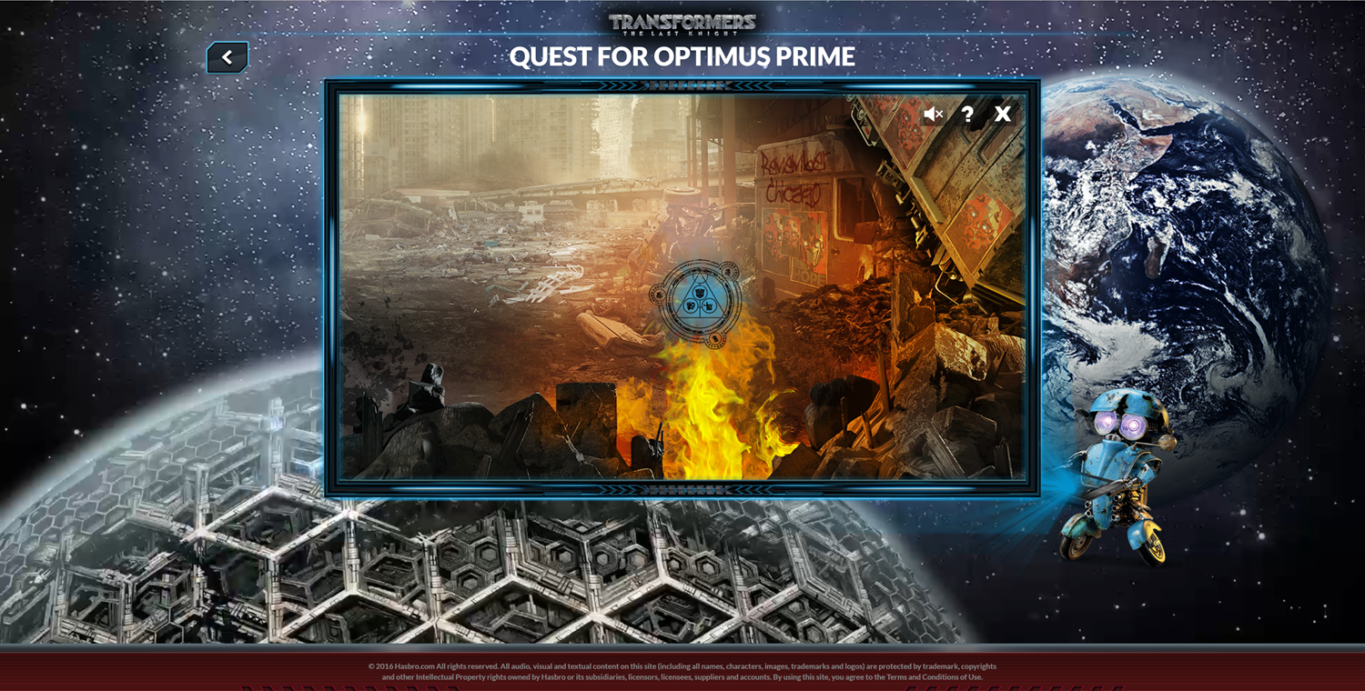 Transformers Quest for Optimus Prime Game Ancient Symbols Level Beat Screenshot.