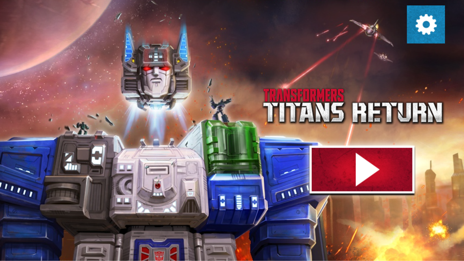 Transformers Titans Return Game Welcome Screen Screenshot.