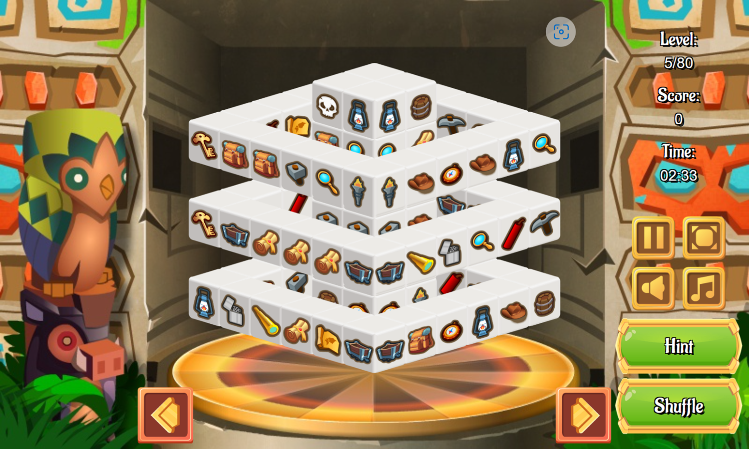 Travelers Quest Game Level Progress Screenshot.