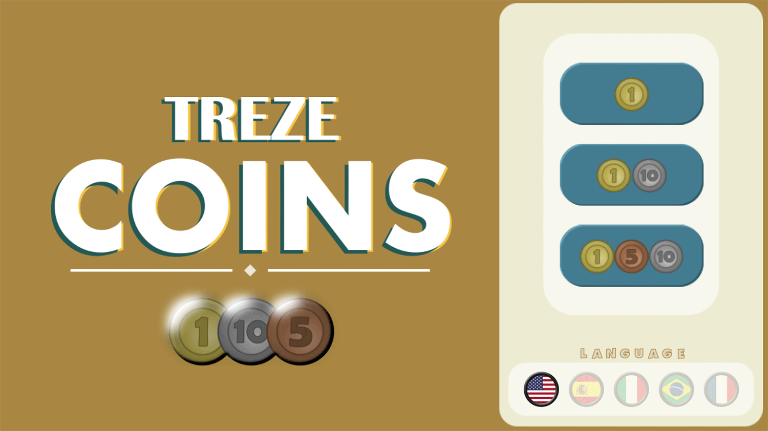 Treze Coins Welcome Screen Screenshots.