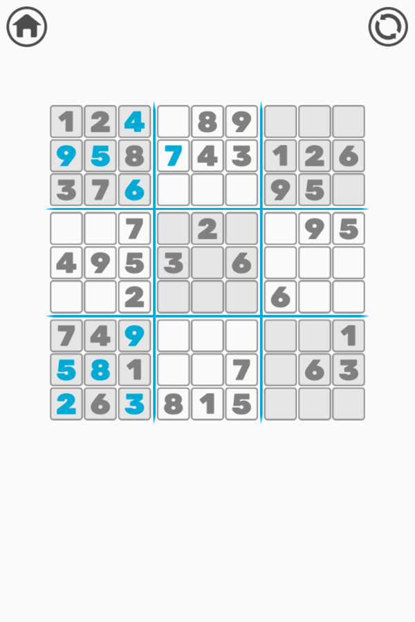 Treze Sudoku Game Progress Screenshot.
