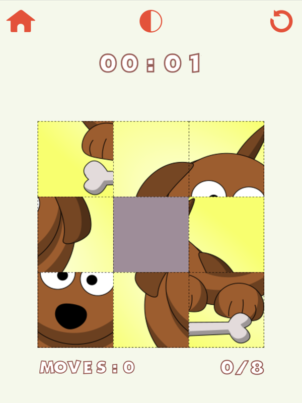 Treze8puzzle Game Dog Screenshot.