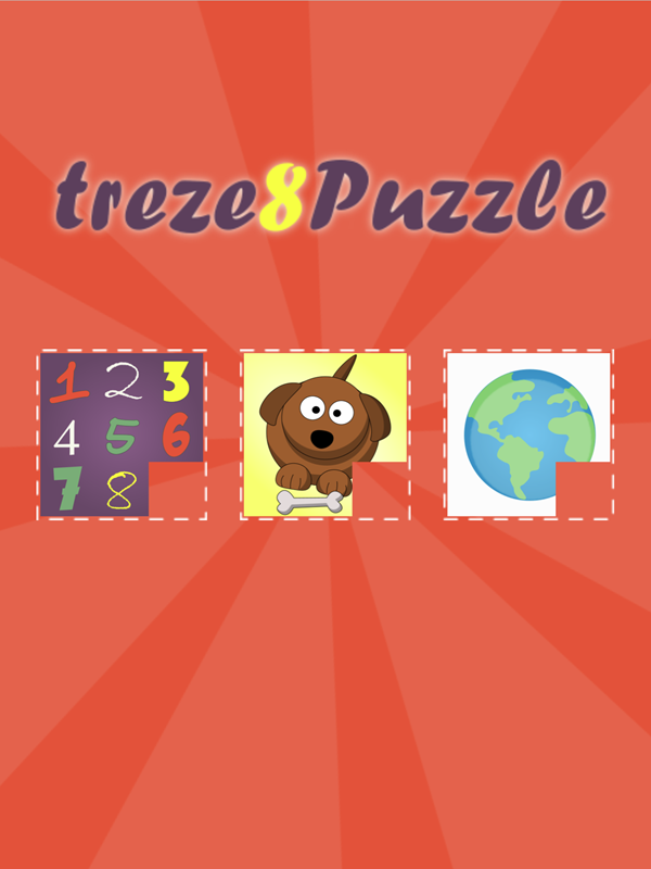 Treze8puzzle Game Welcome Screen Screenshot.