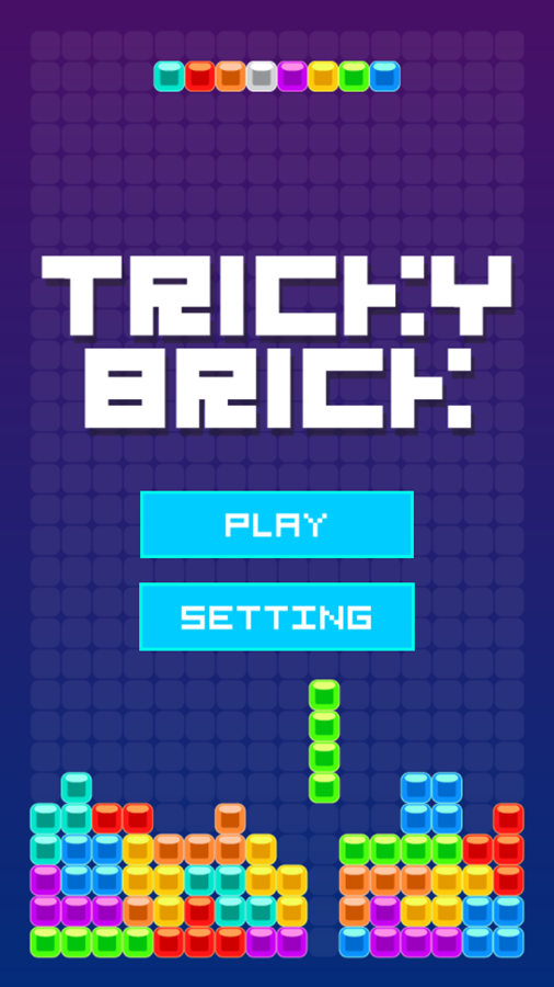 Tricky Brick Game Welcome Screen Screenshot.