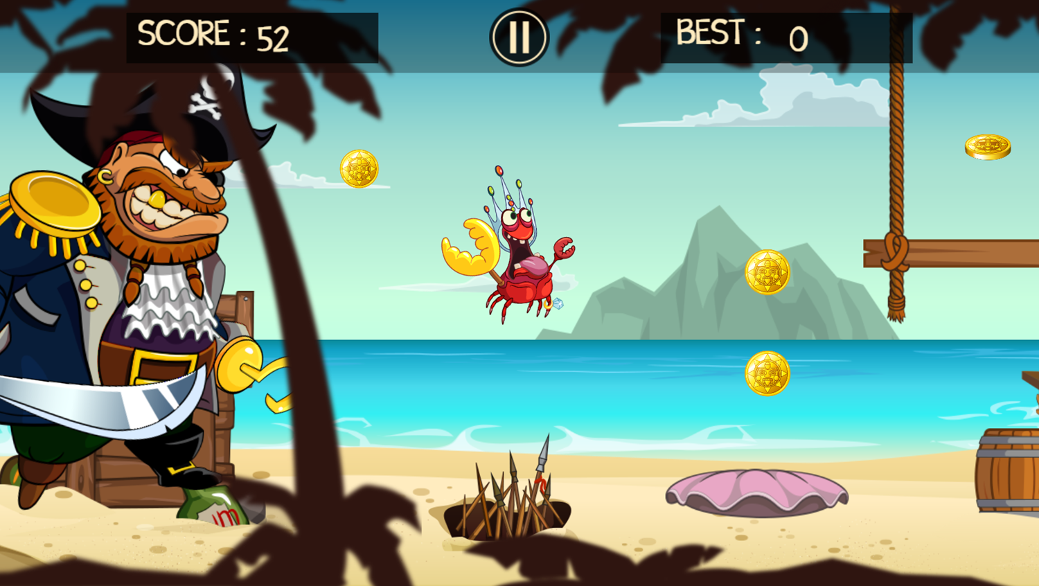 Tricky Crab Game Play Screenshot.