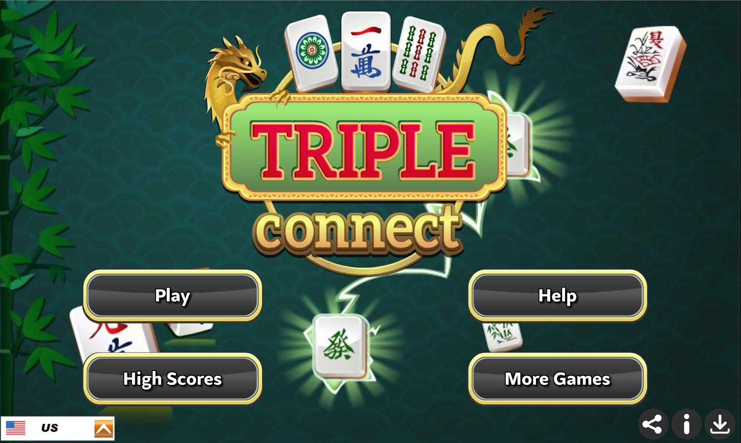 Triple Connect Game Welcome Screen Screenshot.