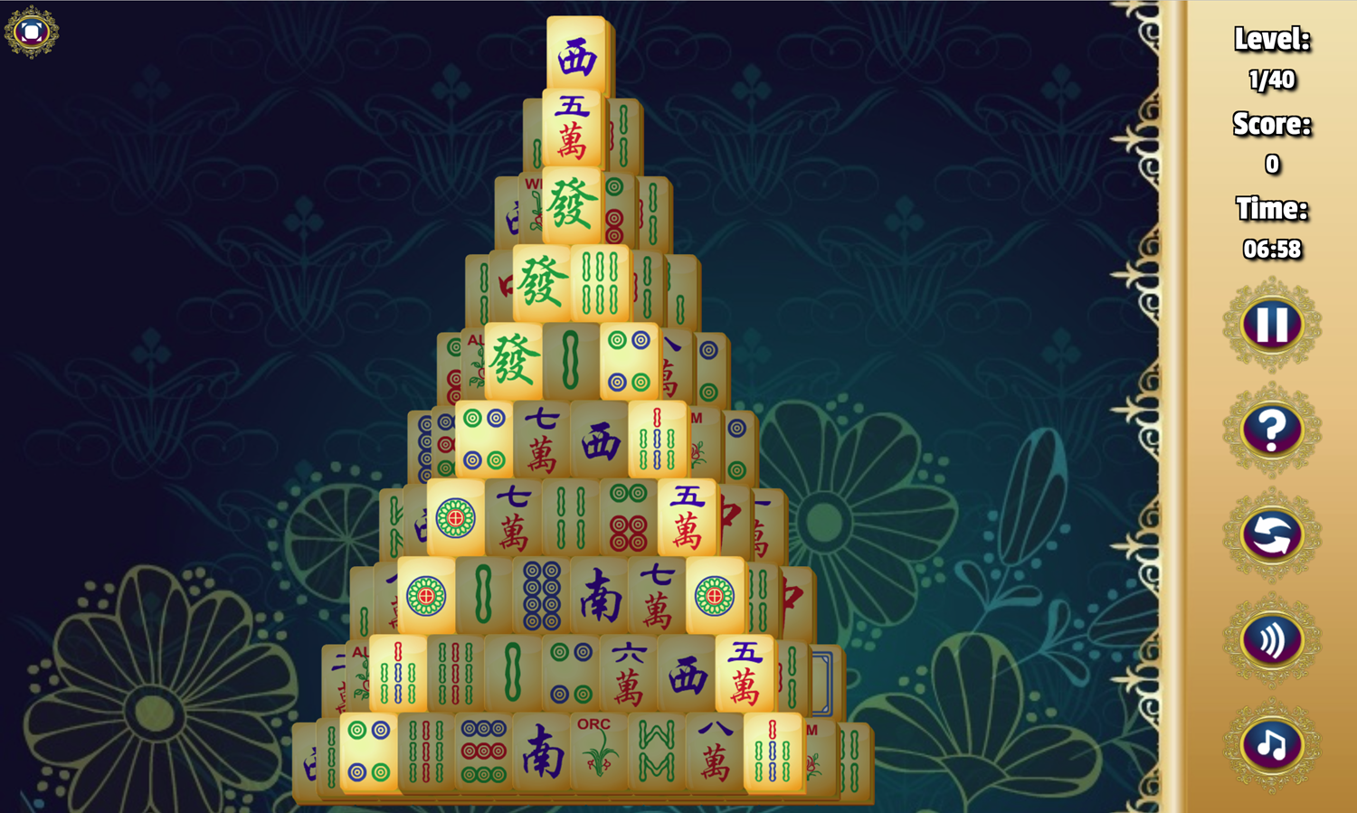 Triple Mahjong Game Screenshot.