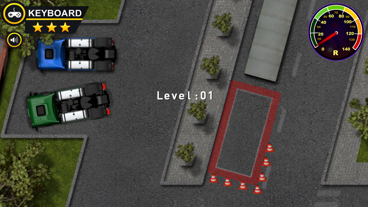 Truck Parking Pro Game Level Start Screenshot.