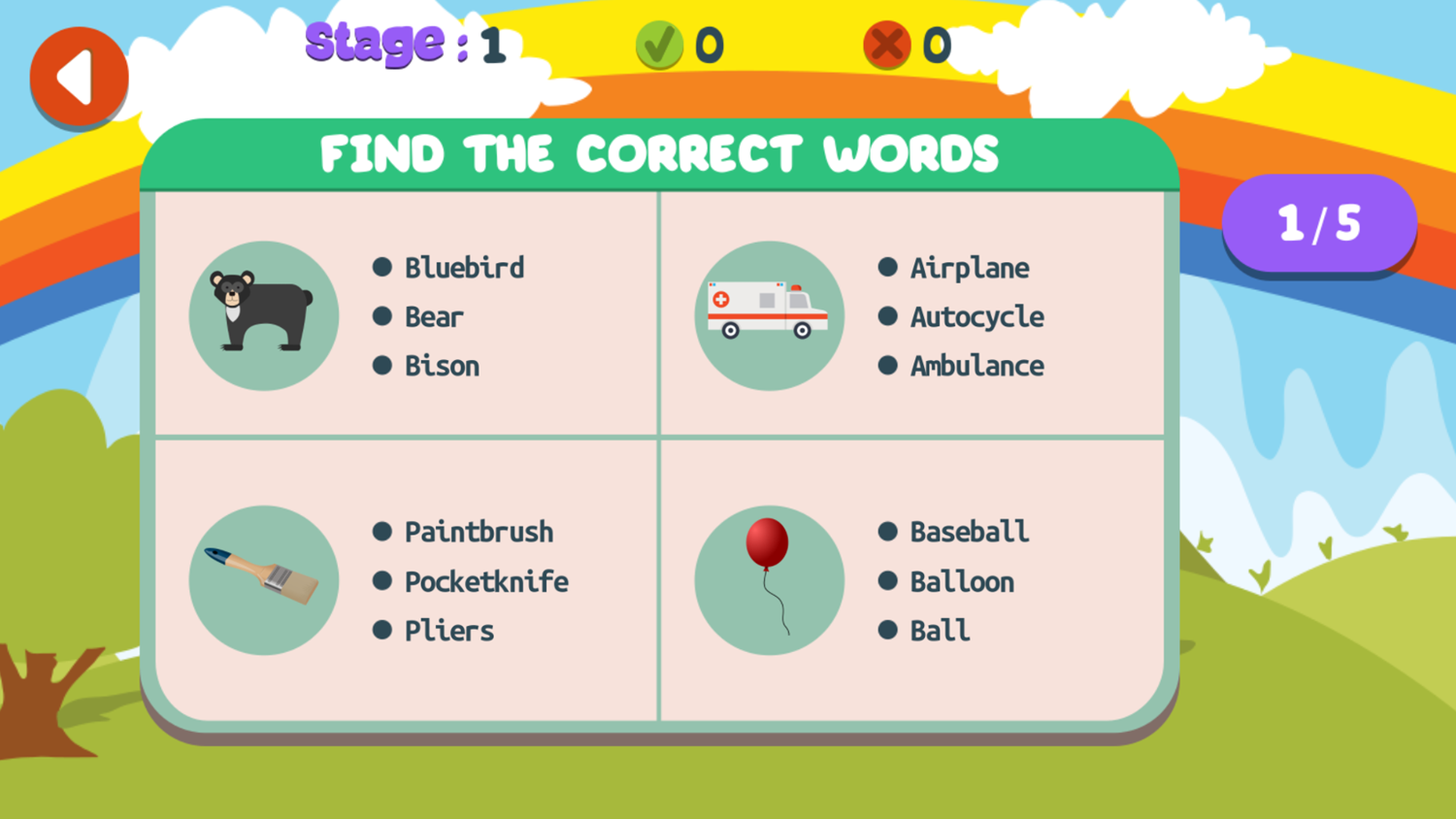 True Words Game Stage Start Screenshot.