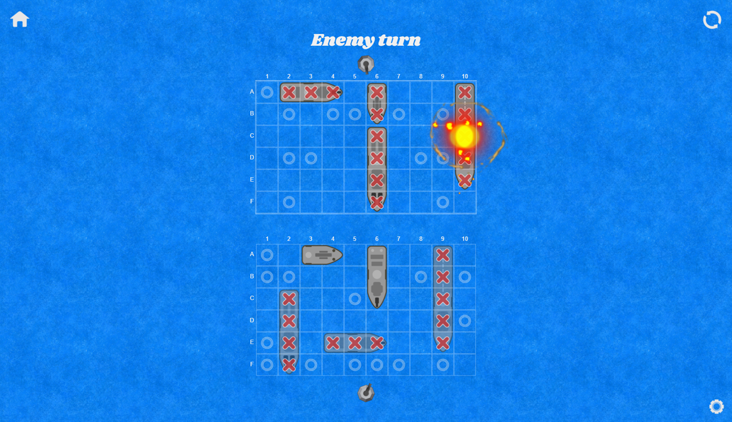 TRZ Battleship Game Play Screenshot.