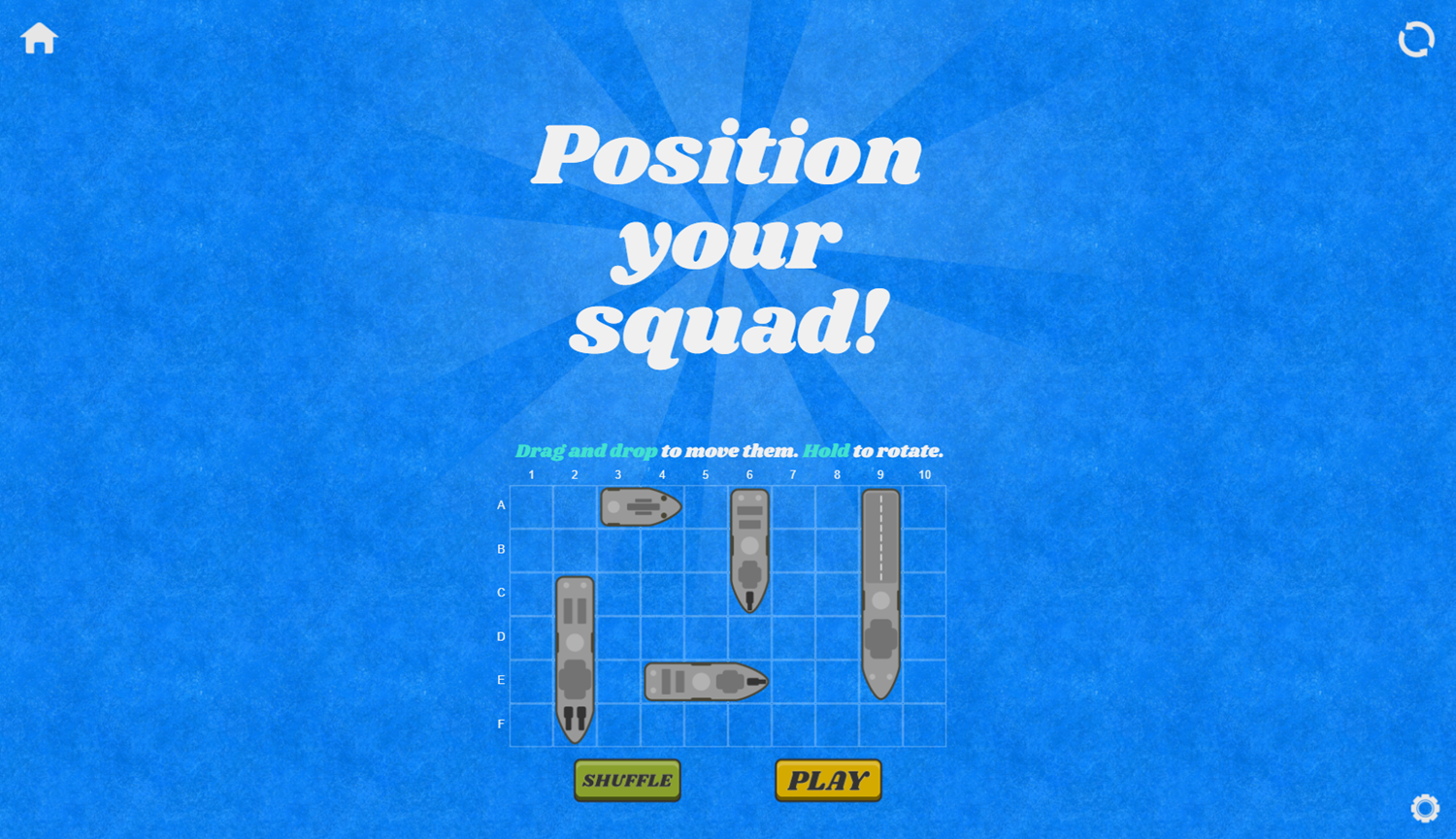 TRZ Battleship Game Position Squad Screenshot.