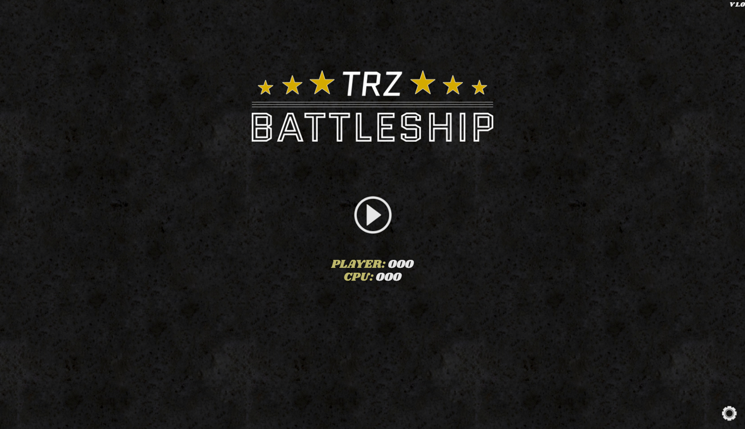 TRZ Battleship Game Welcome Screen Screenshot.