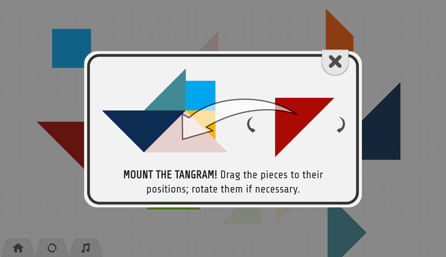 TRZ Tangram Game How To Play Screenshot.