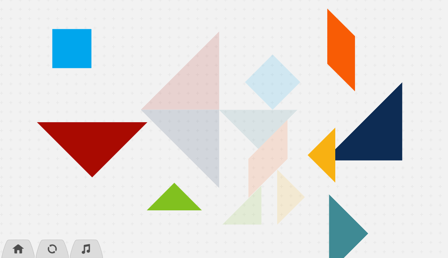 TRZ Tangram Game Level Start Screenshot.