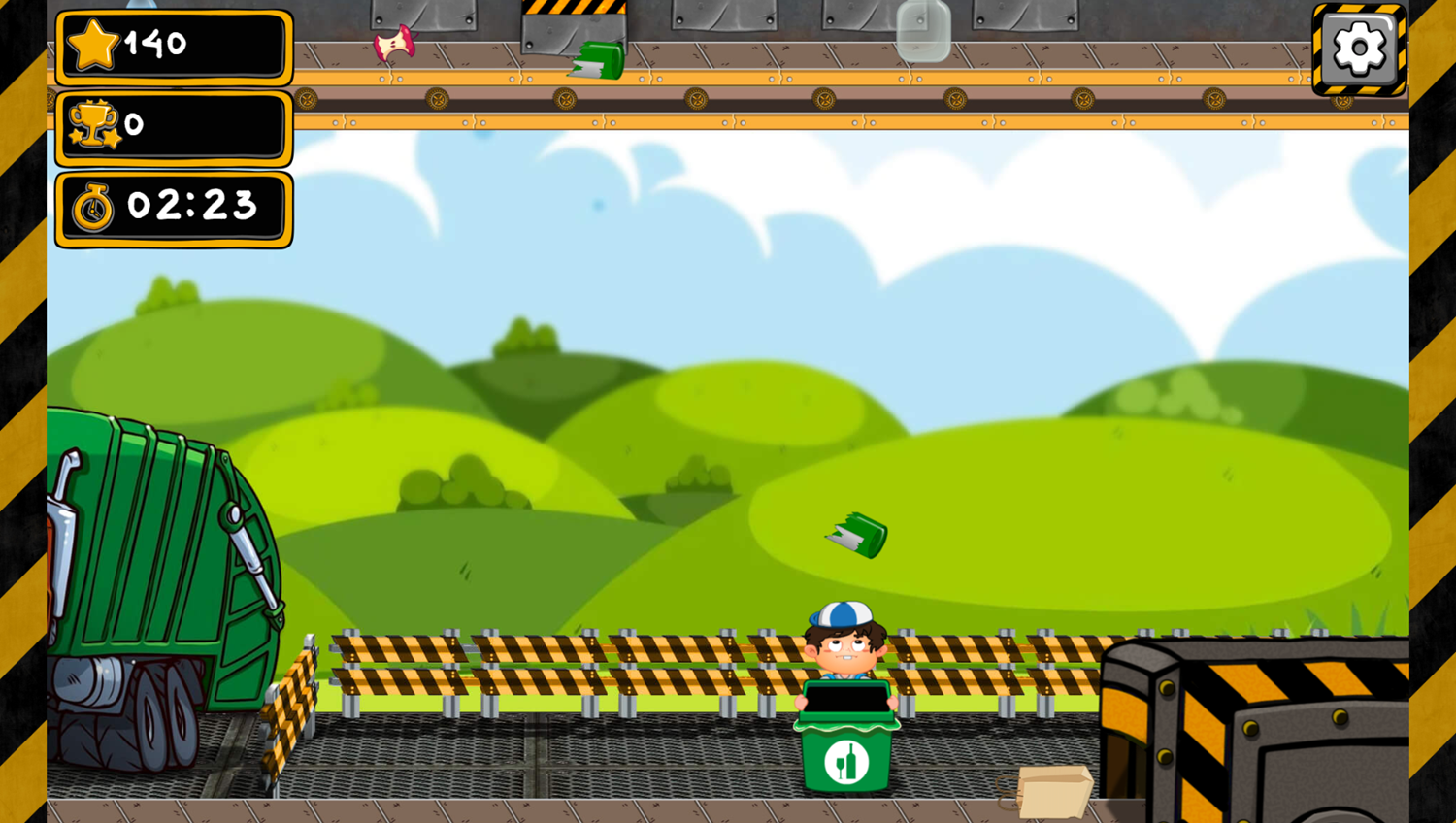 Twin the Bin Game Play Screenshot.