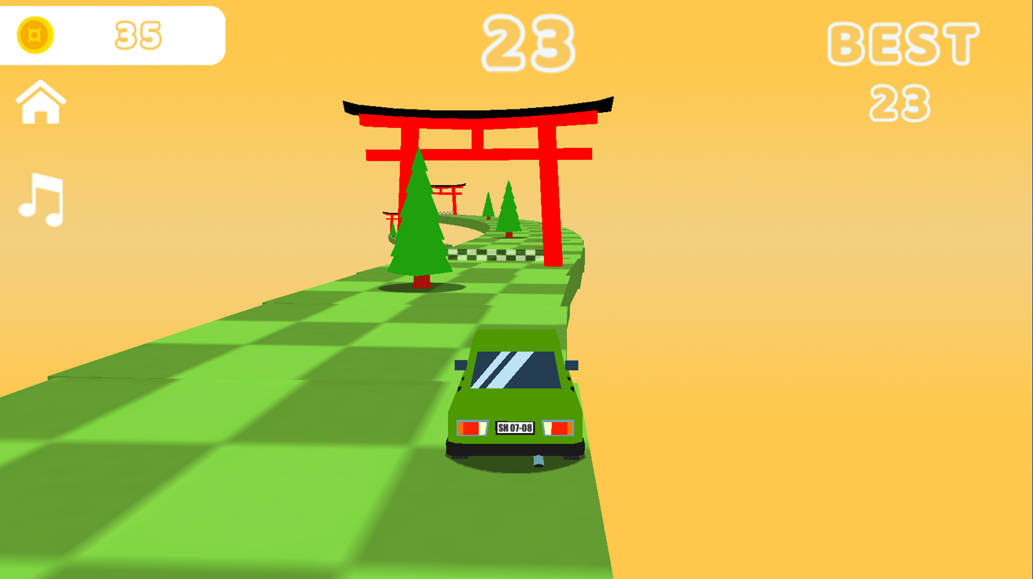 Twisty Roads Game Play Screenshot.