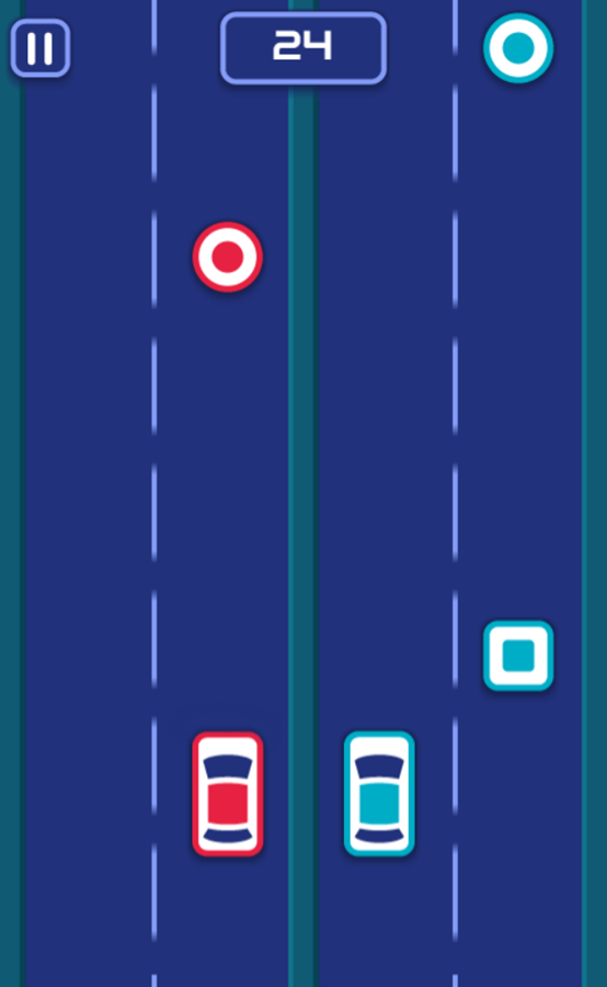 Two Cars Game Play Screenshot.