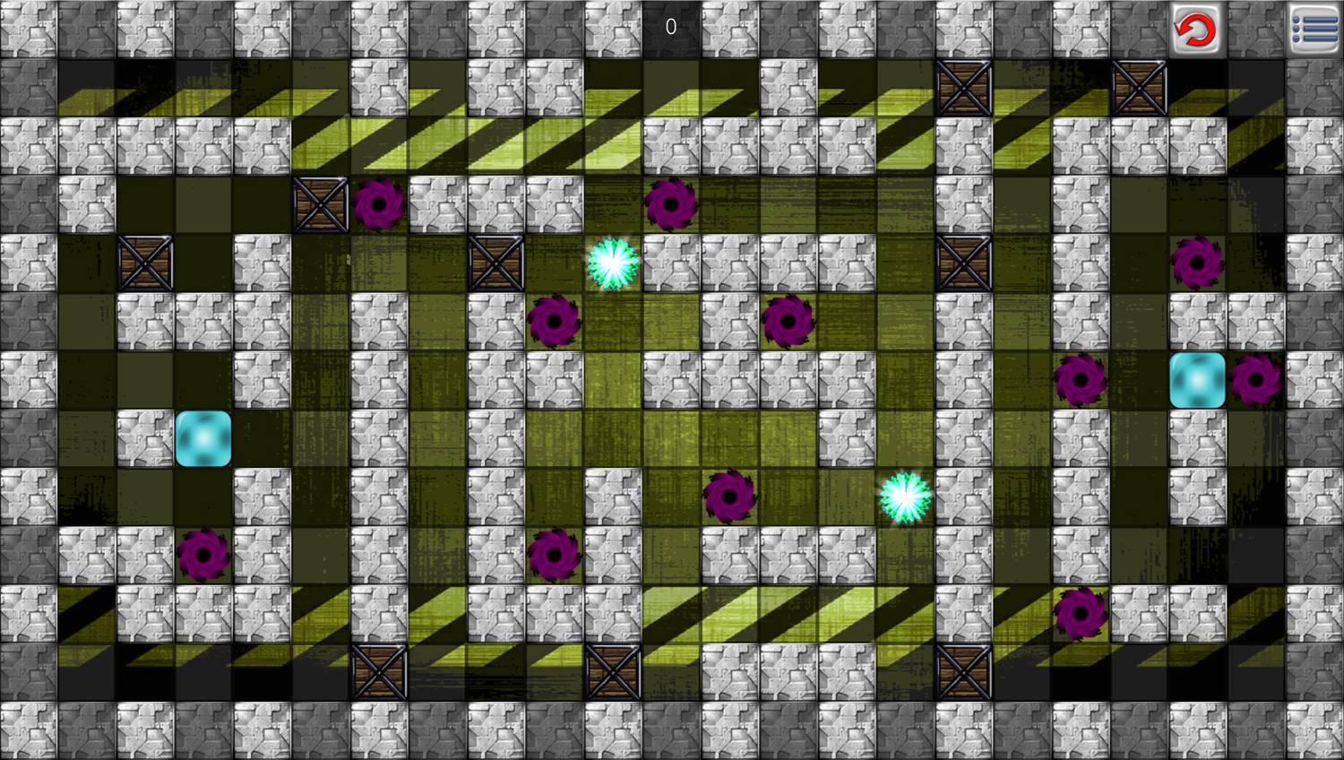 Two Lights Game Complex Maze Screenshot.