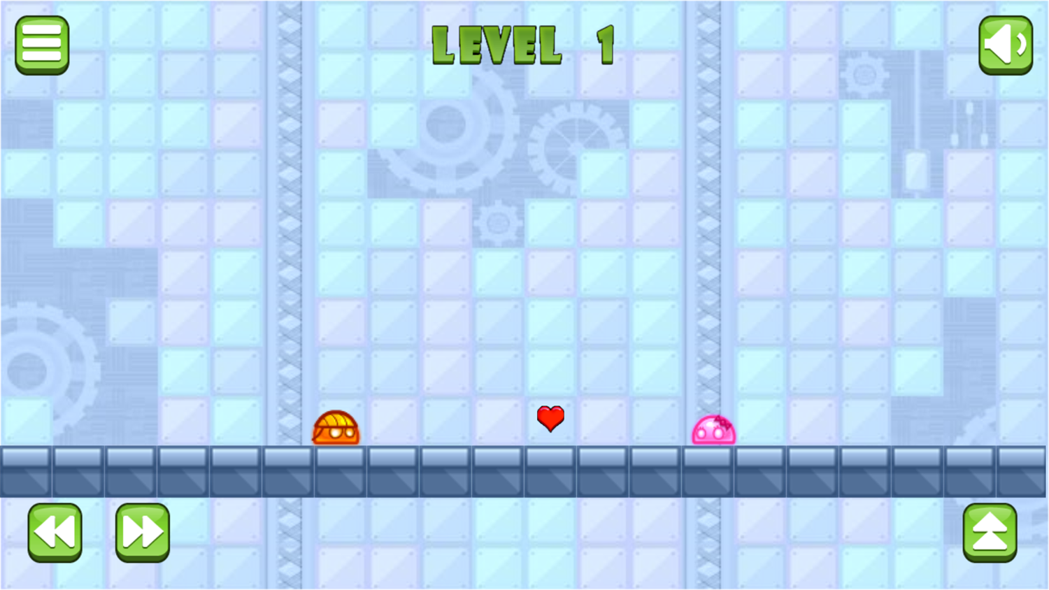 Two Squares Game Level Play Screenshot.