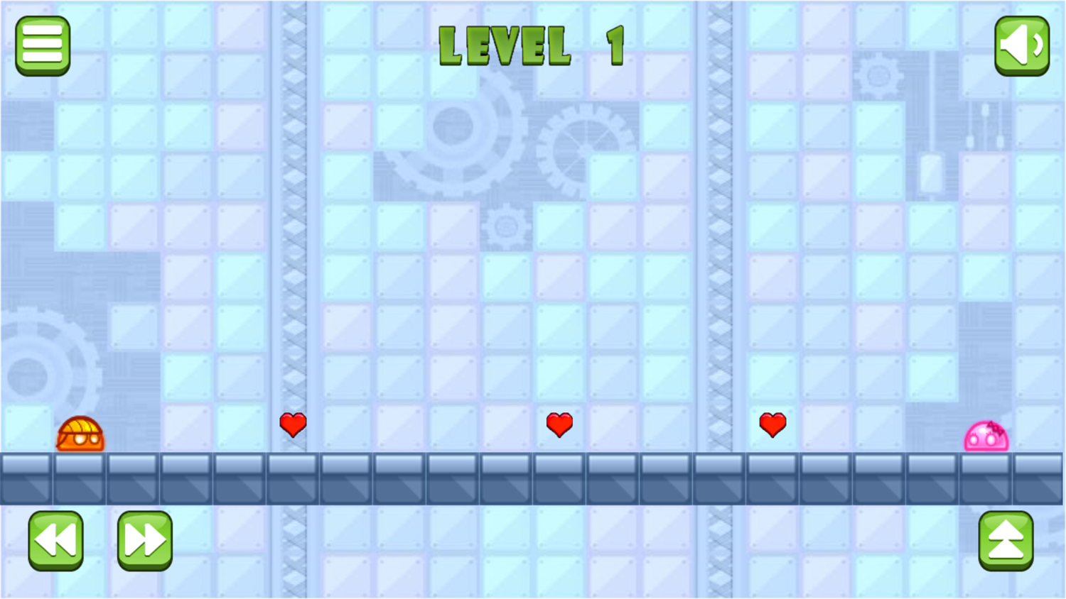 Two Squares Game Level Start Screenshot.