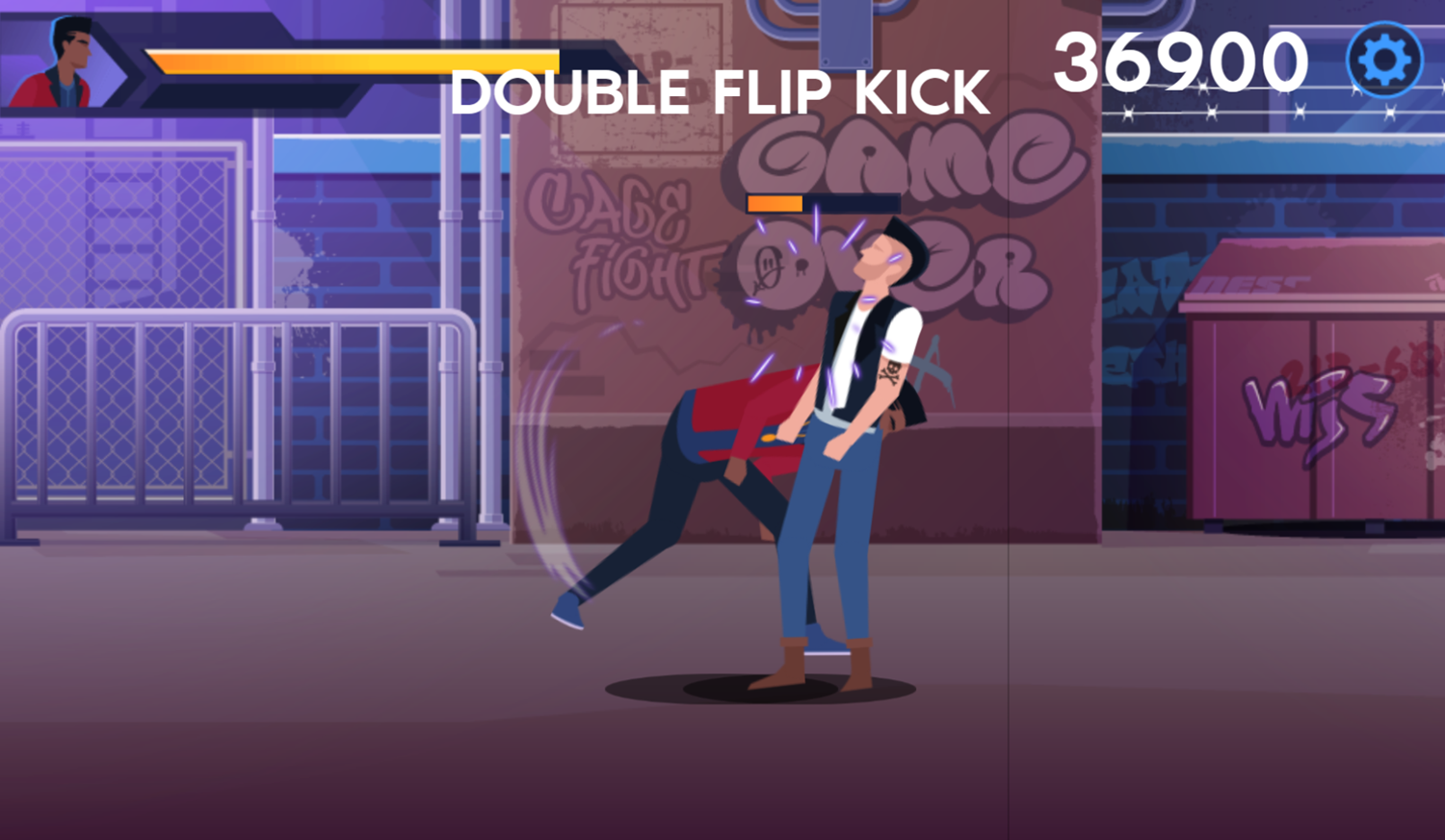 Typing Fighter Game Special Skill Screenshot.