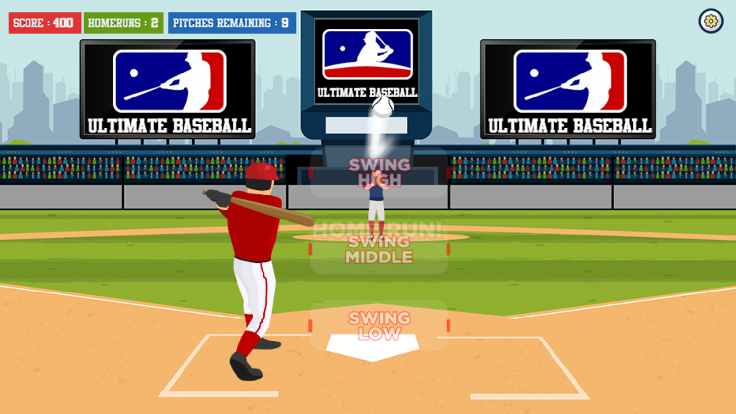 Ultimate Baseball Game Homerun Screenshot.