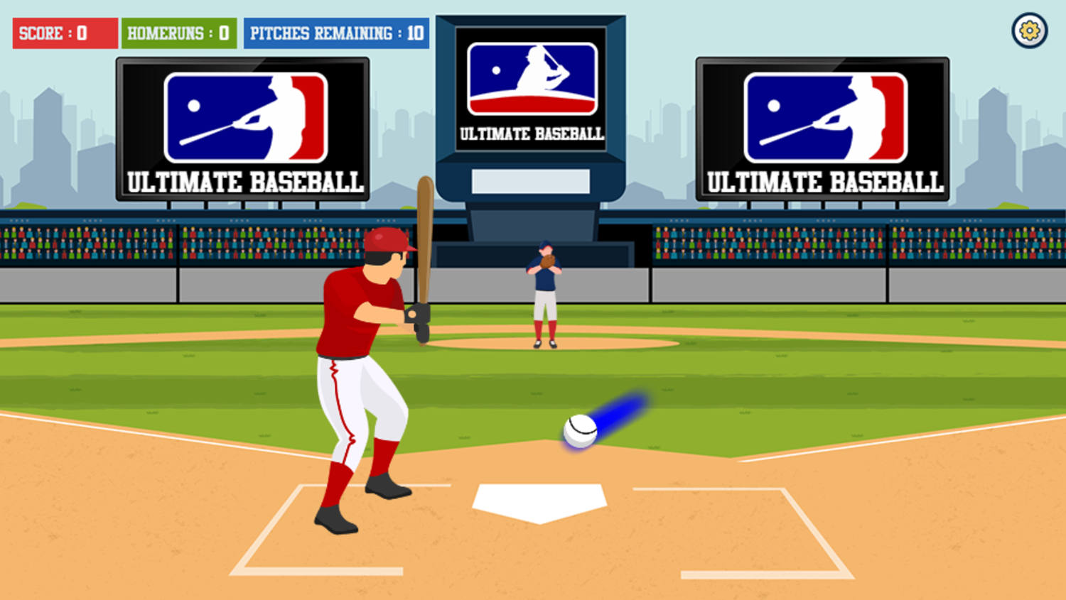 Ultimate Baseball Game Pitch Approaching Screenshot.