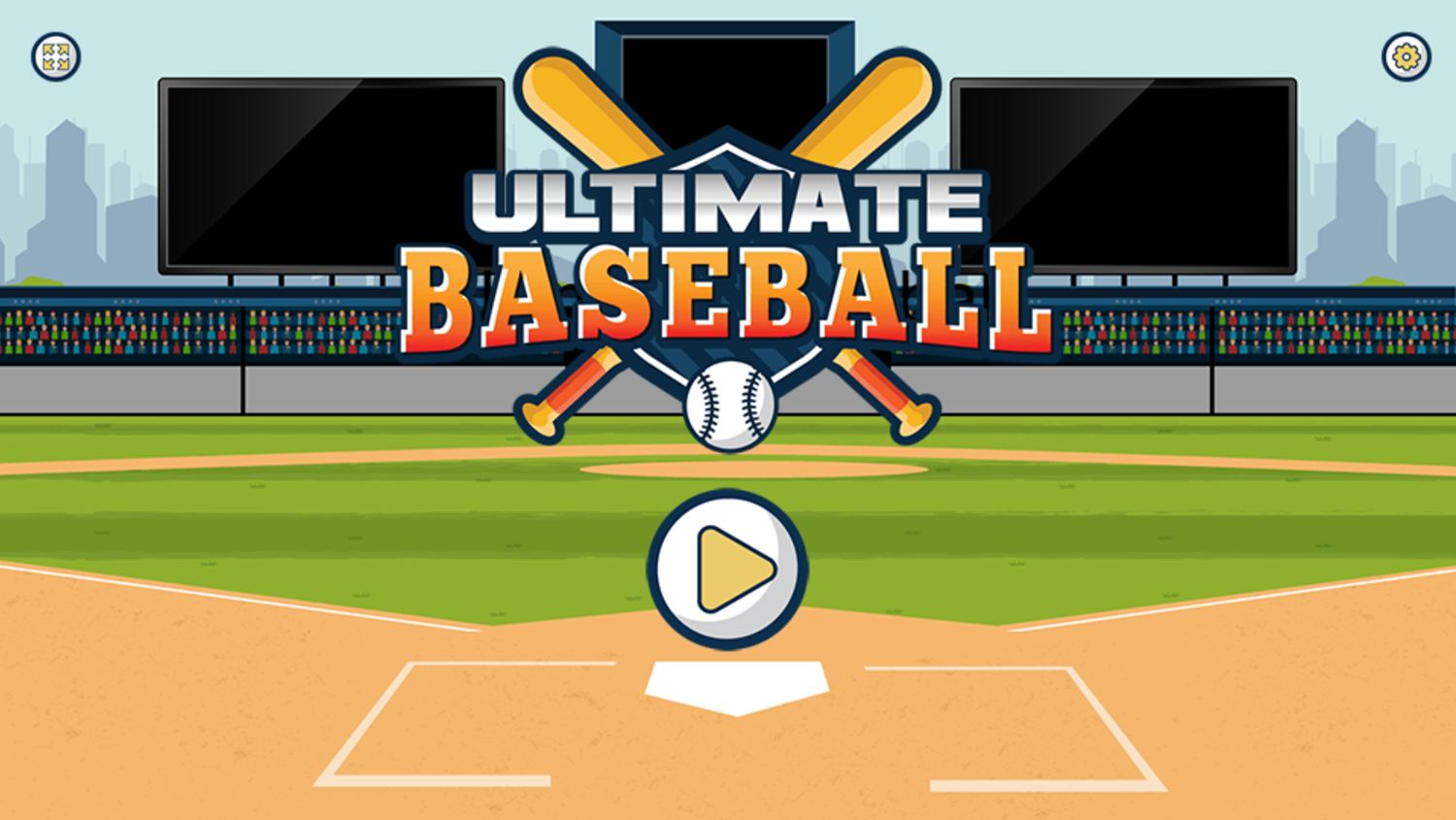 Ultimate Baseball Game Welcome Screen Screenshot.