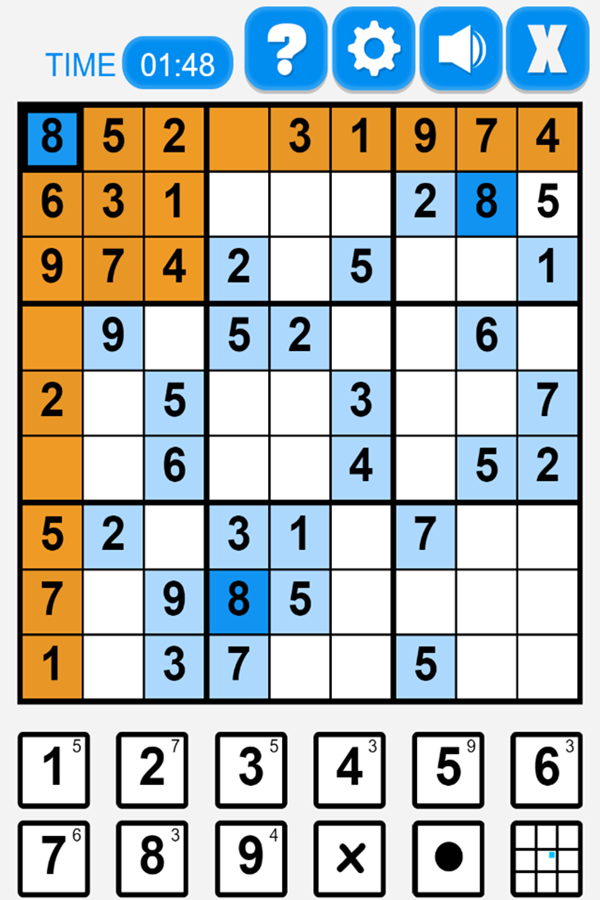 Ultimate Sudoku Game Screenshot.