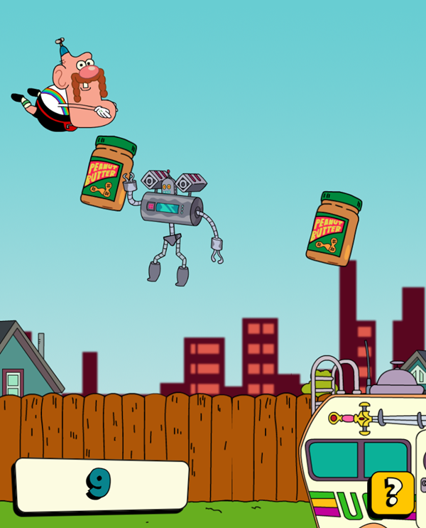 Uncle Grandpa Peanut Butter Flutter Game Play Screenshot.